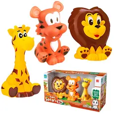 Brinquedo Mordedor Safari Baby Infantil Bonecos Em Vinil Para Bebês Menina Menino