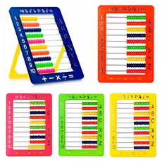 Ábaco Educativo Matemático Colorido Com Números Letras E Símbolos Para Alfabetização Infantil