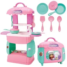 Bag Kitchen Casa Mágica Da Gabby Mini Cozinha Infantil Maleta 2 Em 1 Portátil - Bambola