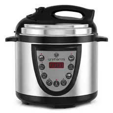 Panela de Pressão Elétrica Digital Inox 4L Unitermi 800W Inox Anti-anderente 127/220V