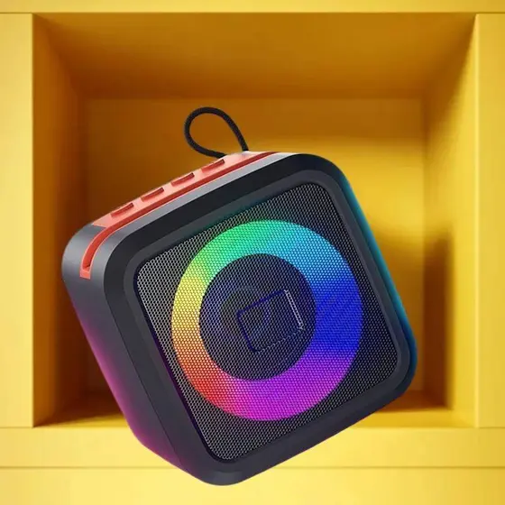 Bsbl Mini Alto-Falante Portátil Com Suporte Para Telefone , Luzes RGB , Super Bass E 10H De Reprodução Viagens BL