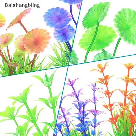 Bsbl Simulação Plantas Artificiais Decoração Do Aquário Plástico Subaquático Erva Daninha Grama Acessórios Tanque De Pei