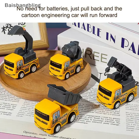 Bsbl 1 Pçs Crianças Brinquedo Carro Inércia Saneamento Tru Modelos Puxar Ba Engenharia Veículo Meninos Brinquedos Para P
