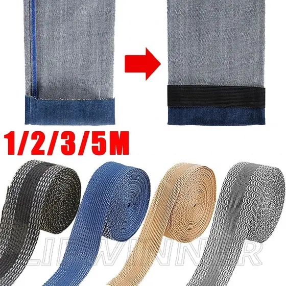 Sfsese-Para Melhorar A Boca Da Calça Jeans-Tiras Modificadas Na Borda Fita Adesiva De Cânhamo Instantânea Sem Costura-Pasta Bucal Auto-Acessórios De Bricolagem