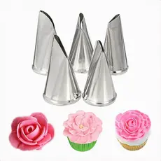 5pcs Bicos De Confeiteiro Piping Bicos Pétalas De Rosa