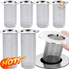 Ralo De Pia De Aço Inoxidável De 28/36mm Com Coletor De Resíduos/Filtro Anti-Colog Para Banheira/Banheiro