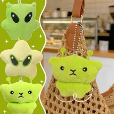 1/2/3 Pçs Bonito Alienígena Gato Chaveiro De Pelúcia-Dos Desenhos Animados Mini Boneca Pingente Para Dia Namorados Anive