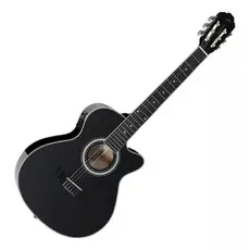 Violão Aço Elétrico Mini Jumbo Preto Vogga VCE330 BK