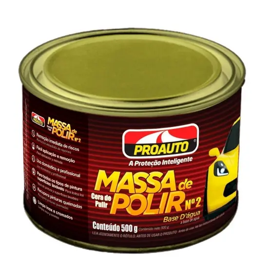 Massa de Polir n2 Tira Riscos Carro Moto Base Agua Proauto