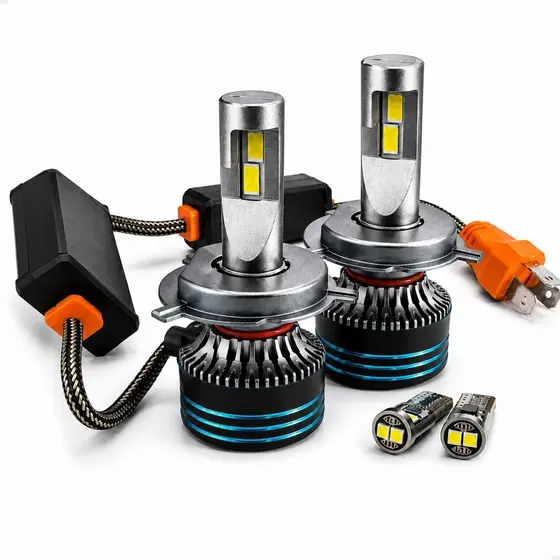 Kit Lampada Ultra Led Farol 45000lm Canceller Canbus + T10