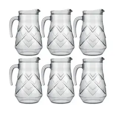 Jarra De Suco Vidro Agua Maracatu Nadir Sempre 1,5L Kit c/ 6