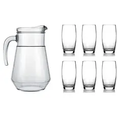 Kit Jogo Copos Oca 300Ml E Jarra 1.5L Nadir Ideal Para Servir Água Suco E Refrigerante