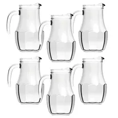 Conjunto 6 Jarra de Suco de Vidro Tango 1,5L Agua Nadir