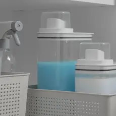 Dispenser Pote Medidor Hermético Porta Produtos Limpeza Organizador Lavanderia 2,3L