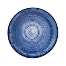 Prato Sobremesa 21cm Esfera Azul Porcelana Decorada Schmidt