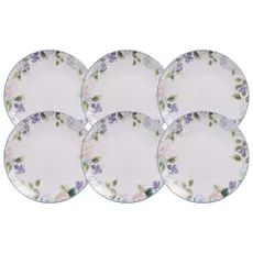 Jogo Pratos De Sobremesa Kit 6 Peças Porcelana 19cm Aura Tramontina
