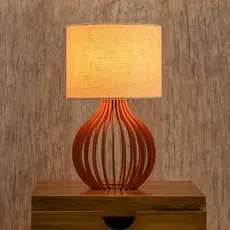 Abajur Luminária Em Mdf Bivolt Criado Mesa Quarto Sala