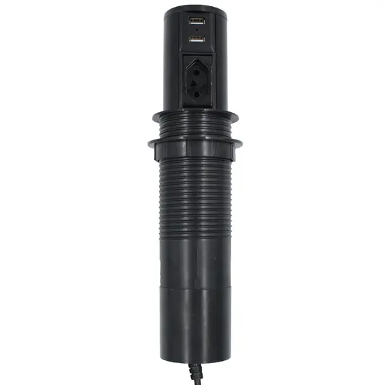 Torre Tomada Multiplug Automática Embutir Mesa Bancada Totem 10A