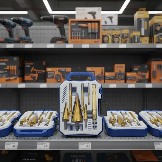 Kit 6 Brocas Escalonadas E Serra Titânio + Punção Automático