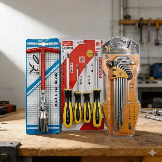 Kit Mecânico: Chave De Vela, Jogo Torx T10-t50 E 4 Fenda