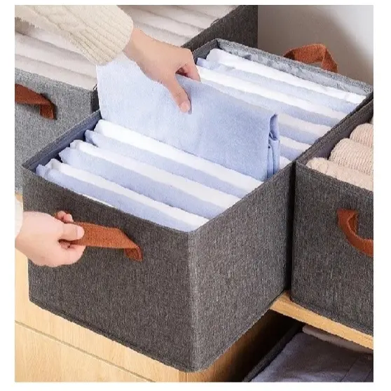 Kit Organizador De Roupas Cesto Dobrável 25l Sortido