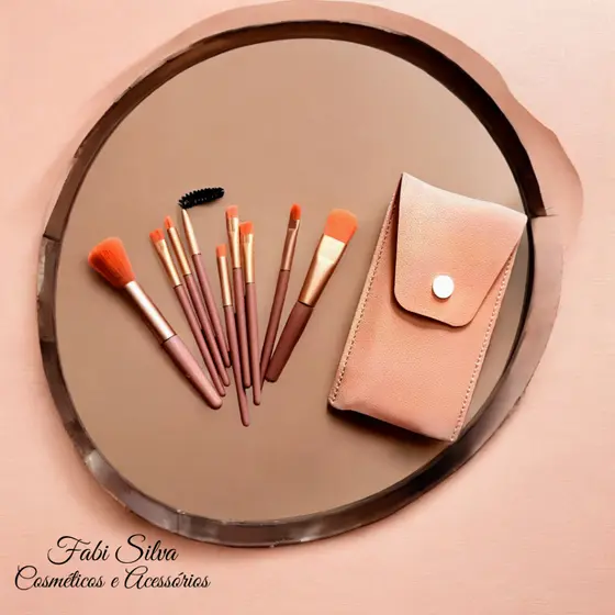Kit pincel mini (bolso) com 8 unidades.
