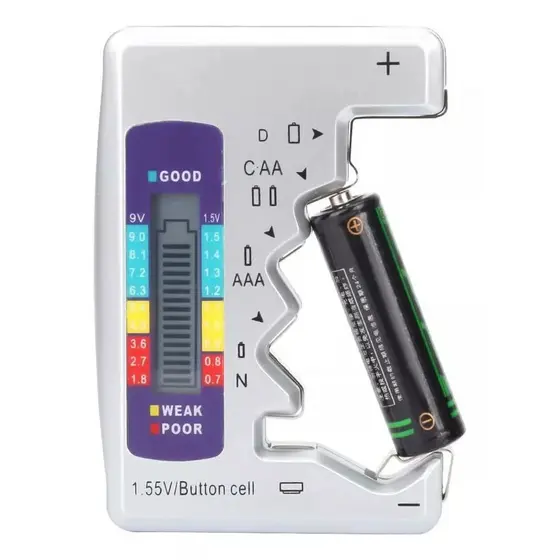 Testador de Baterias Digital Universal – Pilhas AA AAA C D N 9V