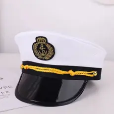 Chapéu de Marinheiro – Quepe Branco Náutico | Fantasia, Cosplay e Eventos