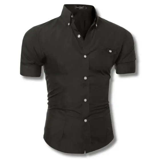 Camisa Masculina Manga Curta Com Elastano - Camisete Camiseta Camisa da Internet Roupa