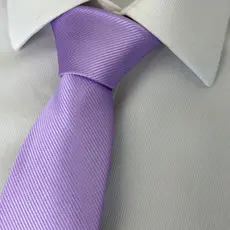 Gravata Lilás Lavanda Slim e Semi Slim Masculina Riscadinha e Quadriculada