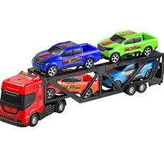 Caminhão Brinquedo Infantil Cegonha + 4 Carrinhos Cegonheira. Mini caminhao para criança