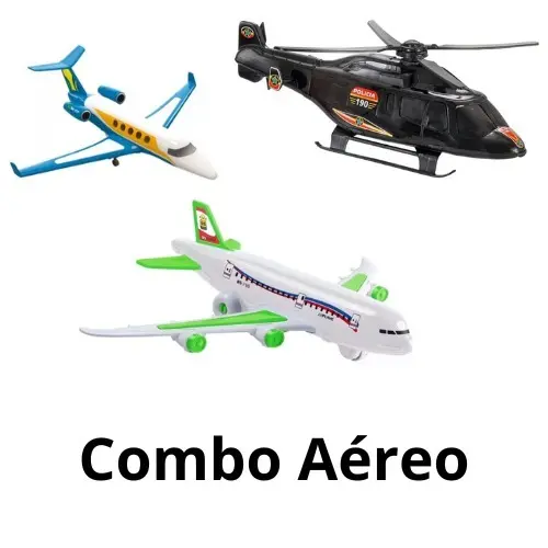 Brinquedo 3 unidades helicoptero, jatinho, e avião. Bs toys, menino