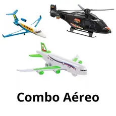 Brinquedo 3 unidades helicoptero, jatinho, e avião. Bs toys, menino