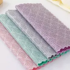 Pano de Limpeza de Aço Metálico Dupla Face 20x20cm Com Cores Aleatórias