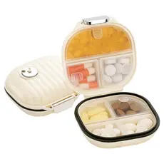 Caixa De Comprimidos Portátil Para Bolsa / Viagens Marcador De Dias Recipiente Selado Viagem
