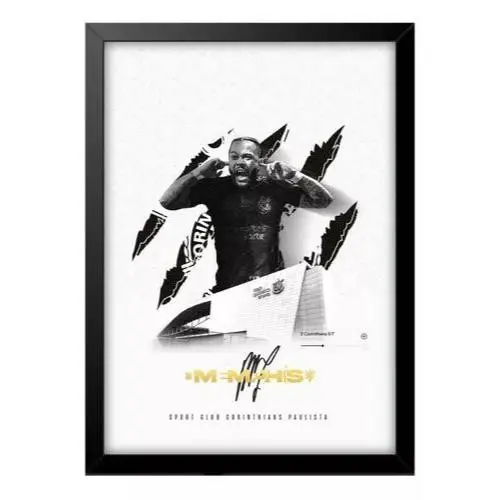Quadro decorativo Memphis Depay Corinthians 50x30cm