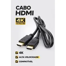 Cabo HDMI 2.0 1M 4K Ultra HD Alta Velocidade TV, PS4, Xbox, Notebook