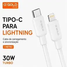 Cabo Carregador Tipo C x Lightning 30w