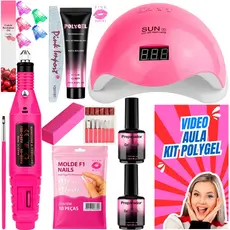 Kit polygel Lixadeira elétrica de unha + cabine sun led/UV Manicure