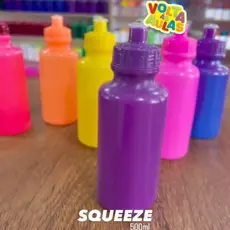 kit 25 Squeeze Garrafa plástica de Agua 500ml Plástico Academia Escola Esporte Para Personalizar