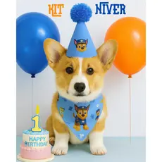 Kit Aniversário Acessórios  Chapéu E Bandana Personagens Temáticos Para Cães