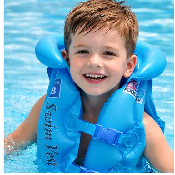 Boia Colete Inflável Infantil com Alças Ajustáveis para Piscina e Praia