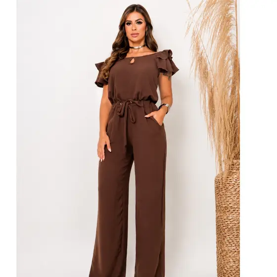 CONJUNTO SOCIAL FEMININO ELEGANTE CALCA PANTALONA E BLUSA - DUNA PLUS SIZE