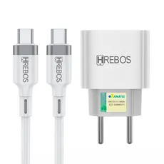 Carregador Turbo PD 20w com Cabo Tipo-C x Tipo-C Hrebos HS-363