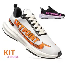 Kit Tenis Casual Feminino Masculino Leve Macio