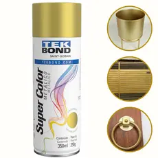 Tinta Spray Aerossol Tekbond Metálica Super Color Dorado Metálico 350ml 250g