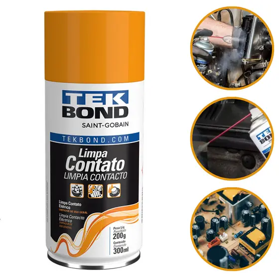Spray Limpa Contato Eletrônico 300Ml Tekbond