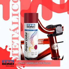 Tinta Spray Vermelho Metálico 350ml/250g TekBond