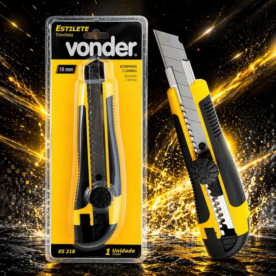 Estilete Vonder Largo, Lâmina 18MM Mod. ES 218
