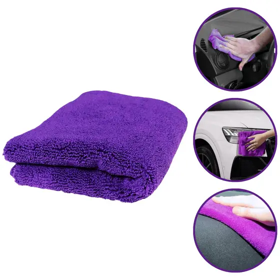 Pano Microfibra Automotivo Toalha 28x28 Cm Zacs - Roxo